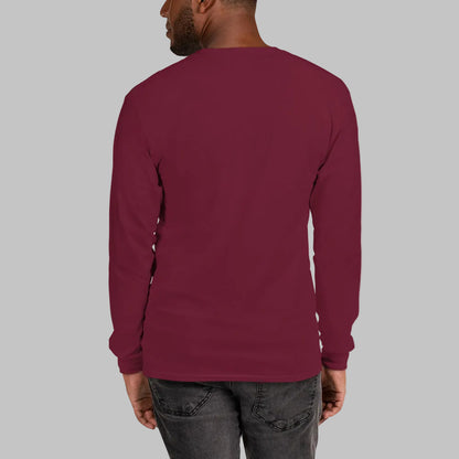 Maroon long-sleeve shirt 