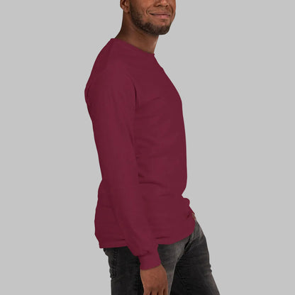 Maroon long-sleeve shirt 