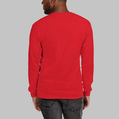 Red long-sleeve shirt
