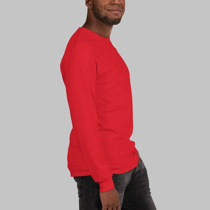 Red long-sleeve shirt