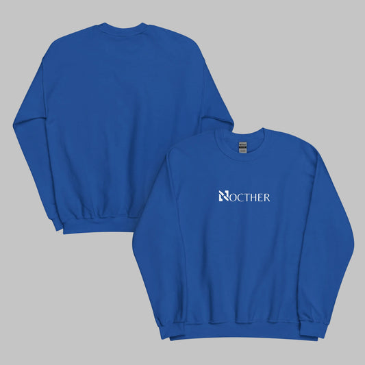 Royal sweatshirt with 'Nocther' logo on a white background